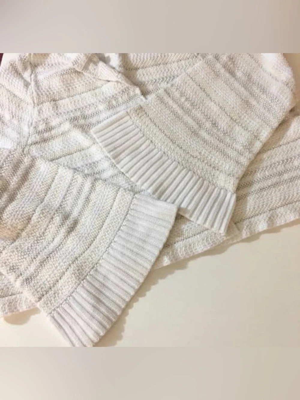 Anthropologie Moth Open Front Cardigan Sweater Beige Tan Textured Knit Size S